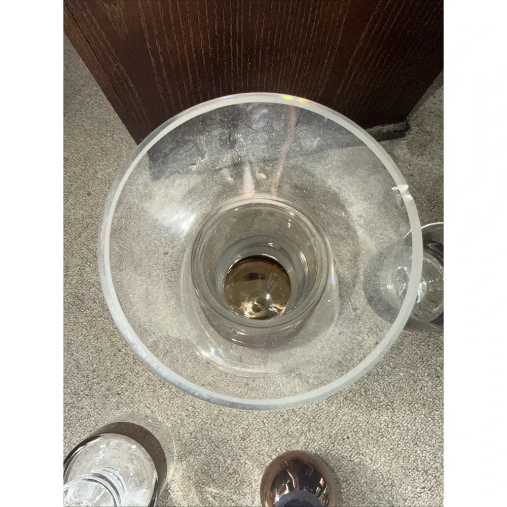 Tom Dixon Copper Tank Decanter & (2)‎ Matching Lowball Glasses